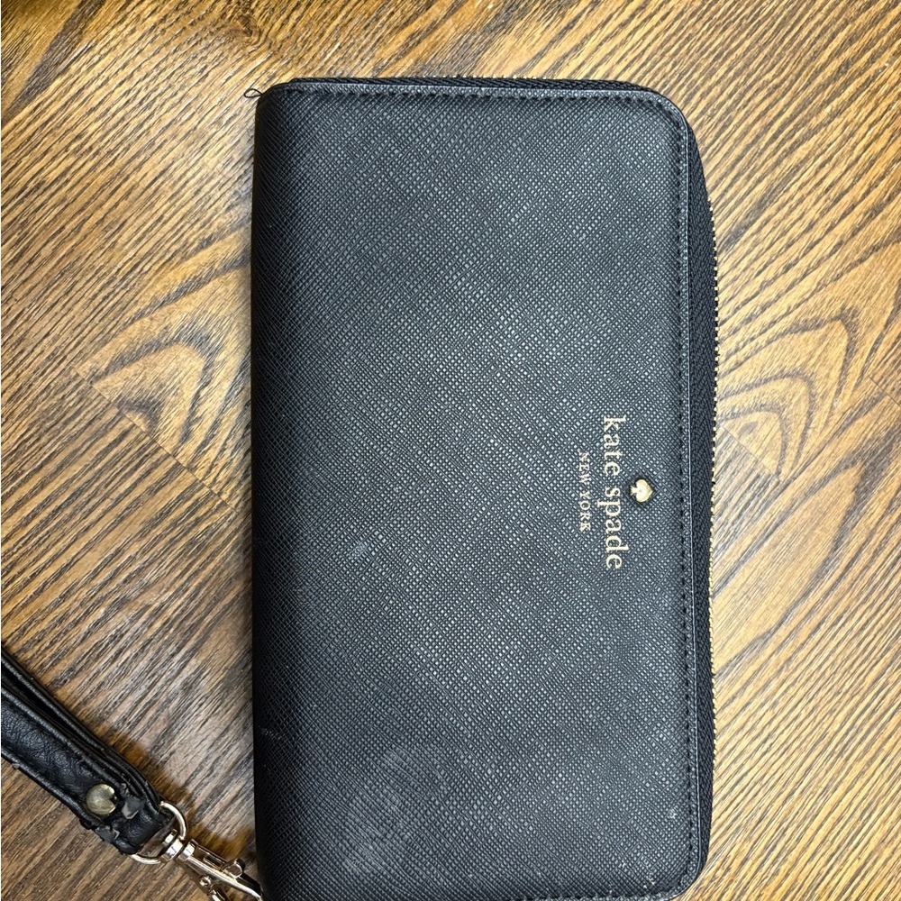 Kate Spade Black Zip-Around Wallet